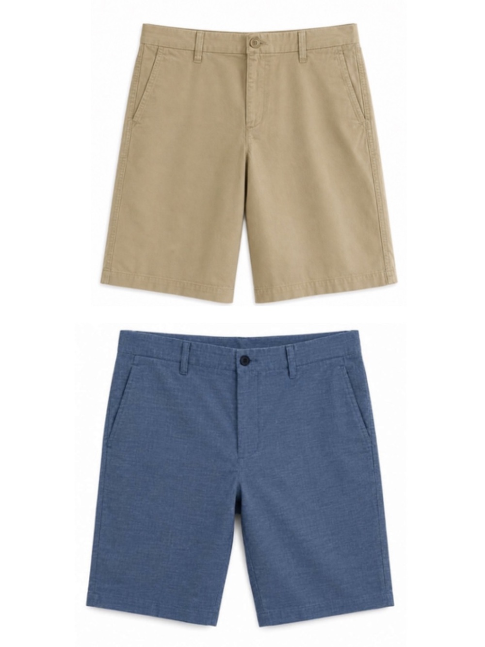 2 Piece Flat Front Short Bundle - Khaki Dockers, Blue Calvin Klein – Size 40 EUC